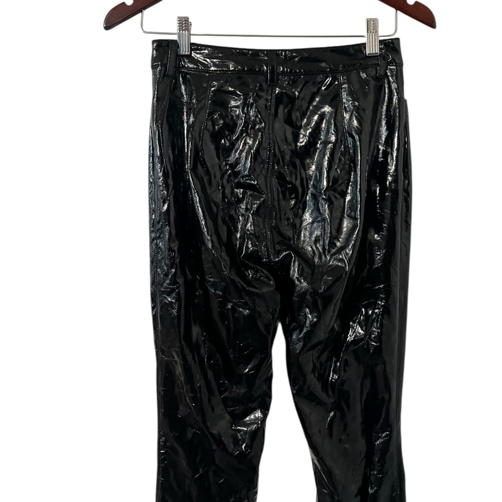 HOUSE OF CB Vinyl Faux Leather Vegan Black Pants - Picture 4 of 8